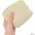 Japan Miffy Embroidery Cosmetic Pouch - Miffy : Bruna Fluffy Applique Beige - 2