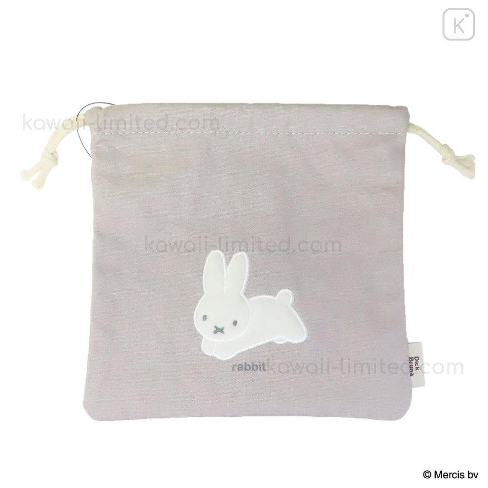 BAGGU × miffy パフィー ピクニックブランケット（レアデザイン） Japan Miffy Drawstring Bag - Miffy : Bruna Fluffy Applique