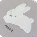 Japan Miffy Drawstring Bag - Miffy : Bruna Fluffy Applique Jumping Grey - 3