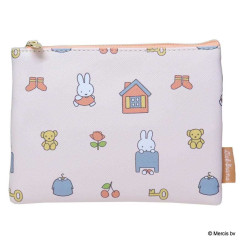 Japan Miffy Pouch & Tissue Case - Miffy : Miffy Bruno Favorite Pink