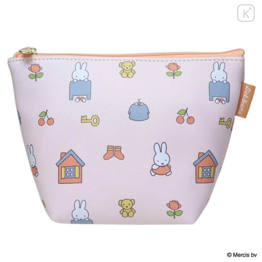Japan Miffy Boat-shaped Pouch - Miffy : Miffy Bruno Favorite Pink - 1