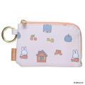 Japan Miffy Pass Case Card Holder & Coin Case - Miffy : Miffy Bruno Favorite Pink - 1