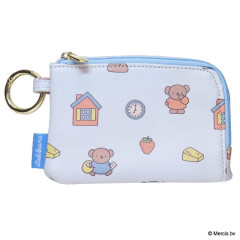 Japan Miffy Pass Case Card Holder & Coin Case - Boris : Miffy Bruno Favorite Blue