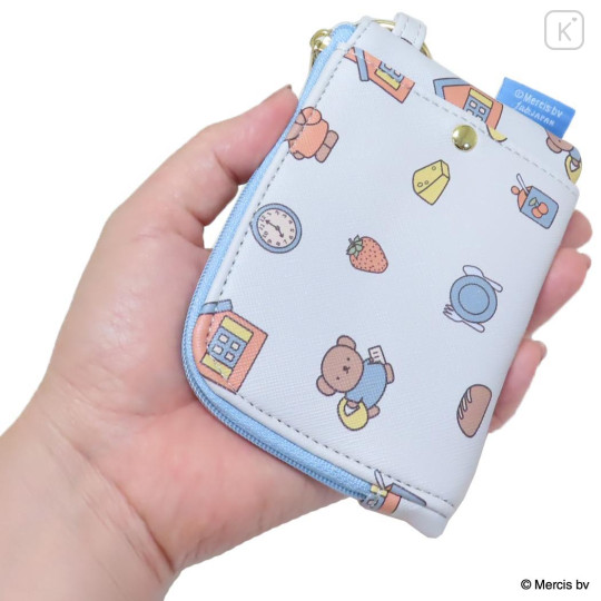 Japan Miffy Pass Case Card Holder & Coin Case - Boris : Miffy Bruno Favorite Blue - 2