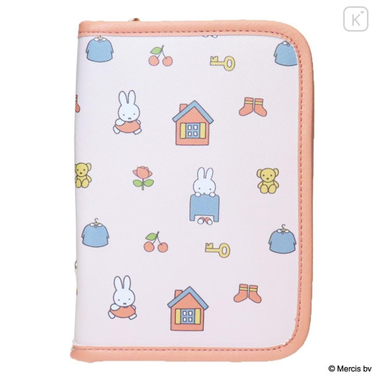 Japan Miffy Card Pocket Multi Accessory Case - Miffy : Miffy Bruno Favorite Pink - 1