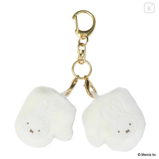 Japan Miffy Miniature Keychain - Miffy : Brunna Winter Accessories Fur Gloves - 1