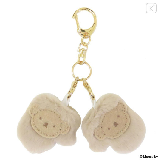 Japan Miffy Miniature Keychain - Boris : Brunna Winter Accessories Fur Gloves - 1