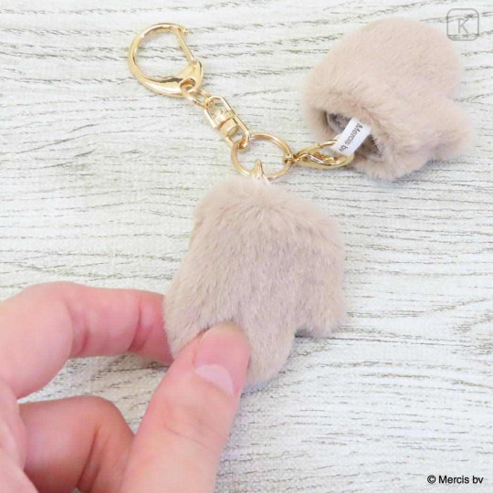 Japan Miffy Miniature Keychain - Boris : Brunna Winter Accessories Fur Gloves - 2