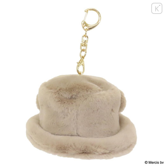 Japan Miffy Miniature Keychain - Boris : Brunna Winter Accessories Fur Hat - 2