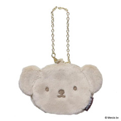 Japan Miffy Die-cut Mini Pouch with Bag Charm - Boris : Bruna Face Fur