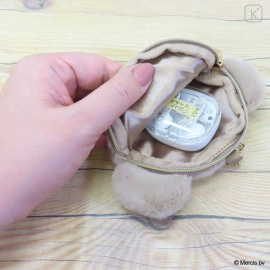 Japan Miffy Die-cut Mini Pouch with Bag Charm - Boris : Bruna Face Fur - 3