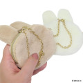 Japan Miffy Die-cut Mini Pouch with Bag Charm - Miffy : Bruna Face Fur White - 2