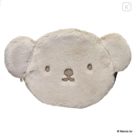 Japan Miffy Face-shaped Mini Pouch - Boris : Bruna Face Fur - 1