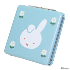Japan Miffy 2-sided Compact Mirror - Bruna Mesh Dan Flower Blue