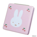 Japan Miffy 2-sided Compact Mirror - Miffy : Bruna Mesh Cherry Pink - 1