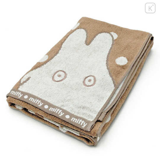 Japan Miffy Bath Towel - Miffy : Ghost Brown - 2