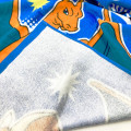 Japan Pokemon Bath Towel - Charizard & Pikachu : Ready To Fight Blue - 2