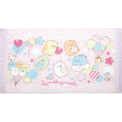 Japan San-X Bath Towel - Sumikko Gurashi : Balloon Party Light Pink