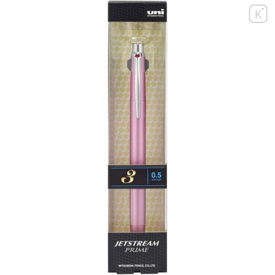 Japan Uni Jetstream Prime 3 Color Multi Ballpoint Pen - 0.5mm Light Pink - 1