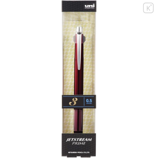 Japan Uni Jetstream Prime 3 Color Multi Ballpoint Pen - 0.5mm Dark Burgundy - 1