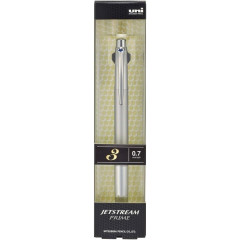 Japan Uni Jetstream Prime 3 Color Multi Ballpoint Pen - 0.7mm Silver