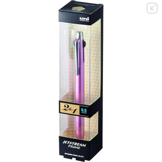 Japan Uni Jetstream Prime 2&1 Multi Ballpoint Pen + Mechanical Pencil - 0.5mm Light Pink - 1
