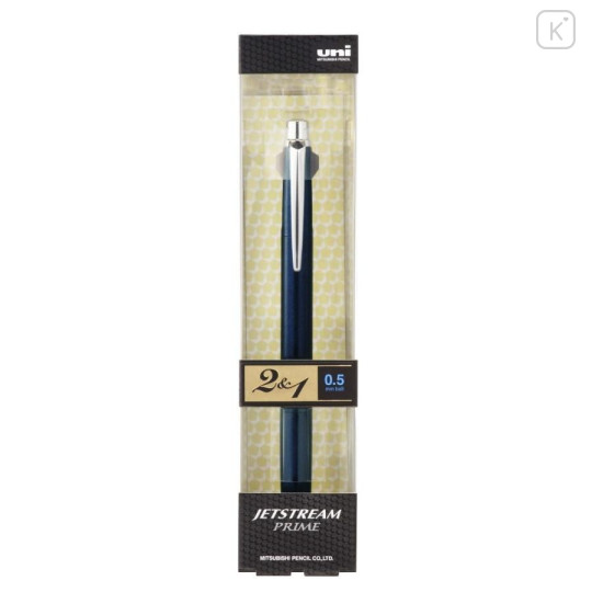 Japan Uni Jetstream Prime 2&1 Multi Ballpoint Pen + Mechanical Pencil - 0.5mm Dark Navy - 1