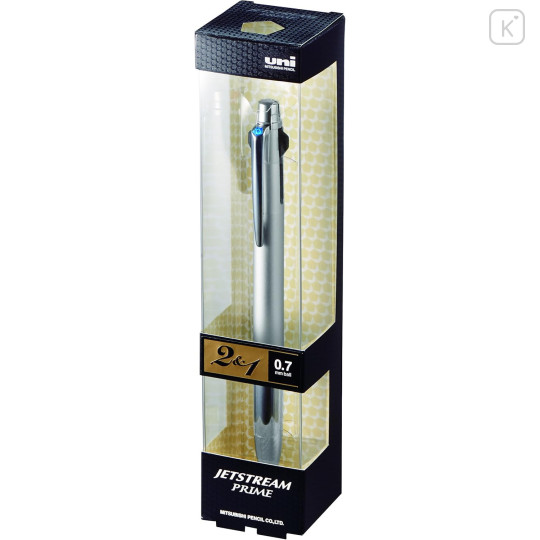 Japan Uni Jetstream Prime 2&1 Multi Ballpoint Pen + Mechanical Pencil - 0.7mm Silver - 1