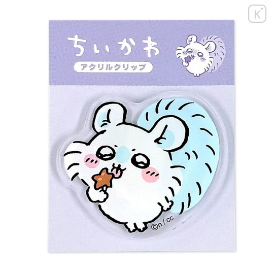 Japan Chiikawa Acrylic Clip - Momonga : Yummy - 1