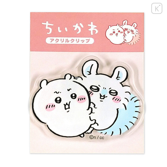 Japan Chiikawa Acrylic Clip - Chiikawa & Momonga : Bully - 1