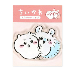 Japan Chiikawa Acrylic Clip - Chiikawa & Momonga : Bully