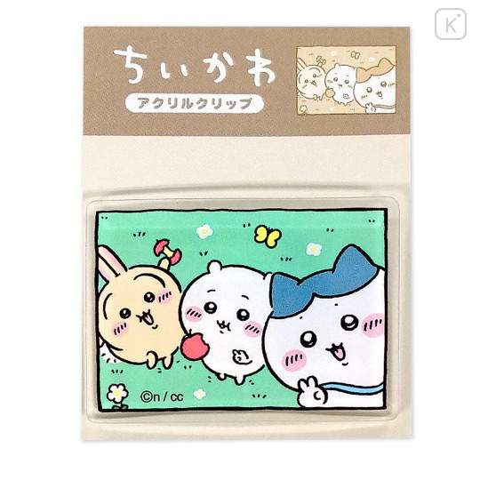Japan Chiikawa Acrylic Clip - Chiikawa & Hachiware & Usagi : Hang Out - 1