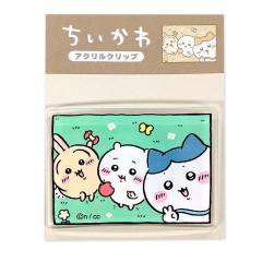 Japan Chiikawa Acrylic Clip - Chiikawa & Hachiware & Usagi : Hang Out