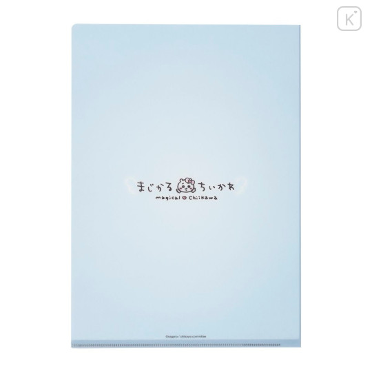 Japan Chiikawa A4 Clear File Folder - Furuhonya Kani-chan : Super Magical Chiikawa Stained Glass Style - 4