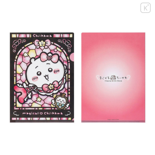 Japan Chiikawa A4 Clear File Folder - Chiikawa : Super Magical Chiikawa Stained Glass Style - 1