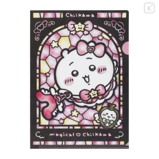Japan Chiikawa A4 Clear File Folder - Chiikawa : Super Magical Chiikawa Stained Glass Style - 3
