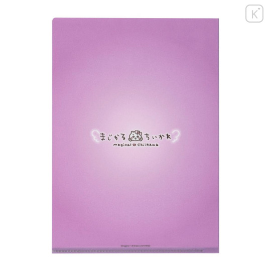 Japan Chiikawa A4 Clear File Folder - Momonga : Super Magical Chiikawa Stained Glass Style - 4