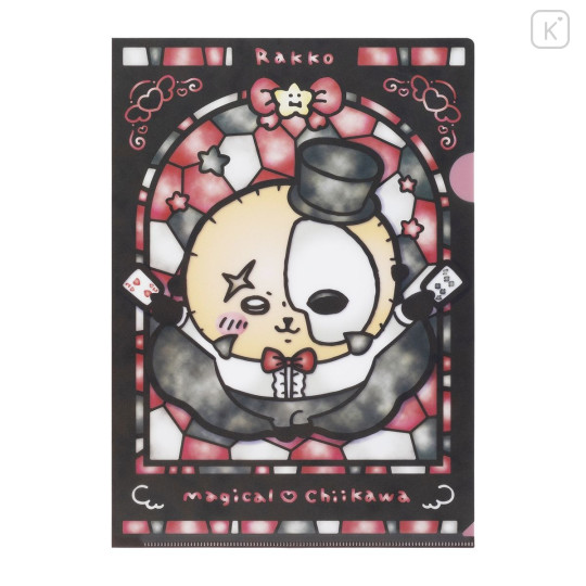 Japan Chiikawa A4 Clear File Folder - Rakko : Super Magical Chiikawa Stained Glass Style - 3