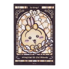 Japan Chiikawa Clear Trading Card - Usagi : Super Magical Chiikawa Stained Glass Style