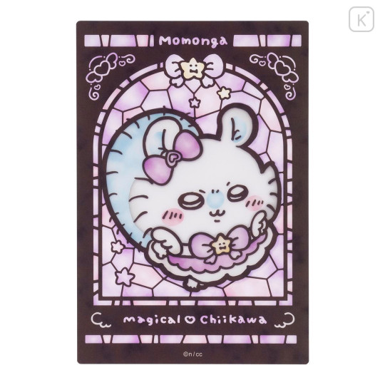 Japan Chiikawa Clear Trading Card - Momonga : Super Magical Chiikawa Stained Glass Style - 1