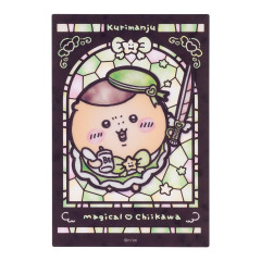 Japan Chiikawa Clear Trading Card - Kurimanju : Super Magical Chiikawa Stained Glass Style