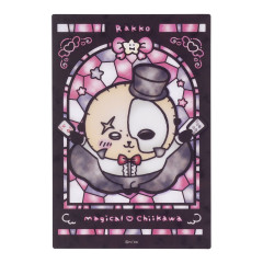 Japan Chiikawa Clear Trading Card - Rakko : Super Magical Chiikawa Stained Glass Style