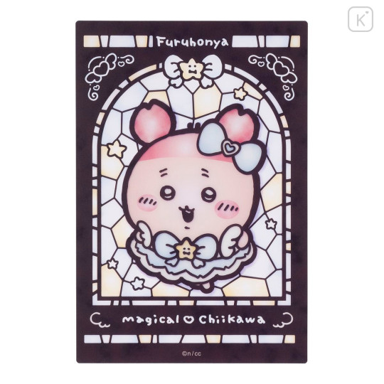 Japan Chiikawa Clear Trading Card - Furuhonya Kani-chan : Super Magical Chiikawa Stained Glass Style - 1