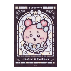 Japan Chiikawa Clear Trading Card - Furuhonya Kani-chan : Super Magical Chiikawa Stained Glass Style