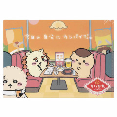 Japan Chiikawa A4 Clear File Folder - Kurimanju & Rakko & Shisa : Chiikawa Restaurant