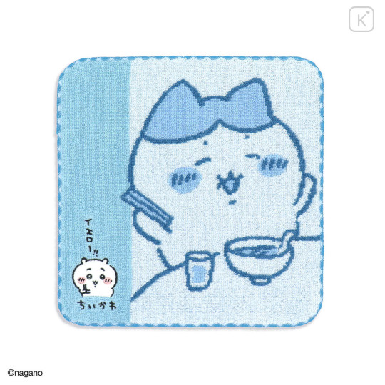 Japan Chiikawa Mini Towel Handkerchief - Hachiware : Delicious Ramen - 5