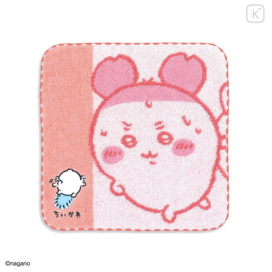 Japan Chiikawa Mini Towel Handkerchief - Furuhonya Kani-chan : Rush - 5