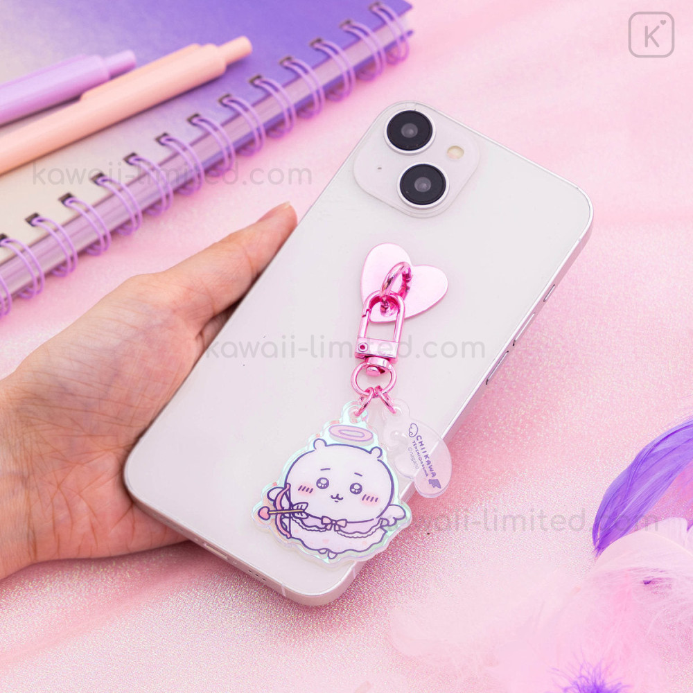 Japan Chiikawa Phone Holder Keychain with Key Ring Charm