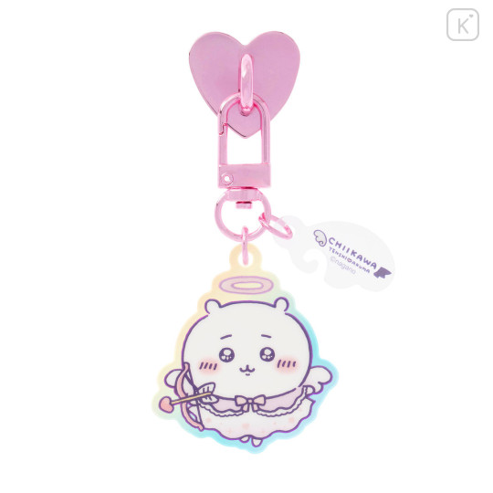 Japan Chiikawa Phone Holder Keychain with Key Ring Charm - Chiikawa : Angel ♡ Demon - 4
