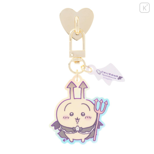 Japan Chiikawa Phone Holder Keychain with Key Ring Charm - Usagi : Angel ♡ Demon - 4